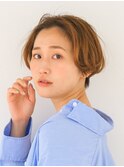 ショートボブ　ショートヘア　グレージュ