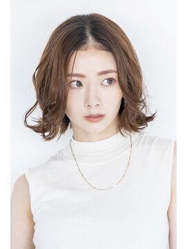 ロージーバイフーガヘアー 元住吉店(Rosy by FUGAhair) マロンベージュ/波巻き外ハネボブ20代30代40代50代