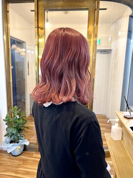 イニット 奈良新大宮(init.) 20代 30代 40代 ミディアム マッシュパーマ ベビーピンク