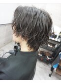 メンズカット/センターパート/アップバング
