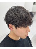 マッシュ　波巻きパーマ