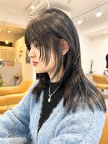 ファチュール(fAture.) ミディアムヘア レイヤーボブ フェイスレイヤーカットくびれボブ
