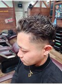 ダークアッシュカルマパーマベリーショート〈理容室〉東浦和