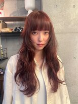 ナループロア ルームー(Nalu pu loa ROOMOO)&nbsp;顔まわりレイヤー/フェイスレイヤー/ブリーチなしレッドカラー