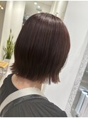 ☆外ハネボブ×レッドピンクカラー♪♪☆