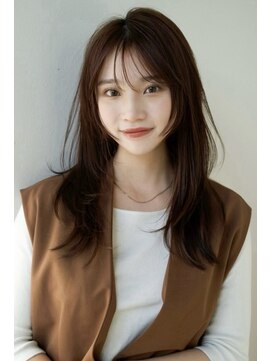 ケーツー 青山店(K two) シースルーバング×テラコッタブラウンカラー