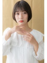 カバーヘア ブリス 志木南口駅前店(COVER HAIR bliss)&nbsp;くすみベージュ似合わせカット黒髪ショートボブ311W志木20代30代