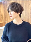大人マッシュ/ショートヘア/前髪ありショート/30代40代50代/青山