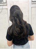 アッシュグレー　艶髪　韓国ヘア