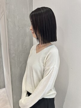 ヨーク(YOKE) YOKE 切りっぱなしボブ大人ボブ丸くないボブ髪質改善ブルージュ