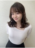 ショコラブラウン　レイヤーカット　透明感カラー　韓国ガーリー