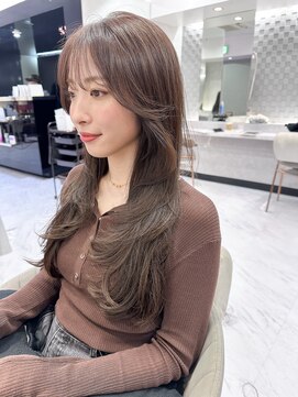 ジーナ 名駅(XENA.) 《xena/中島》ロングレイヤー×グレーブラウン