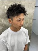 波巻きツイストスパイラルパーマ/フェザーパーマ/眉毛/メンズ