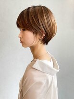 ショート美髪おくれ毛前髪カット韓国ヘア_ba405092
