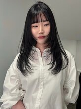 ヨーク(YOKE) レイヤーカットハッシュカットシャギーレイヤーブルーブラック