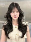 韓国くびれ　レイヤーカット　前髪