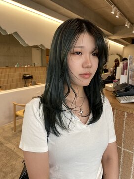 キーチェ 梅田中崎町(keych) レイヤーカット/オリーブベージュ/ブリーチなし/髪質改善/梅田