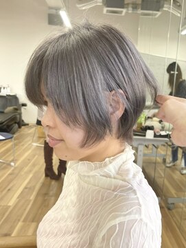 白髪ぼかし/白髪染め/ショートカット/40代50代/【北堀江】