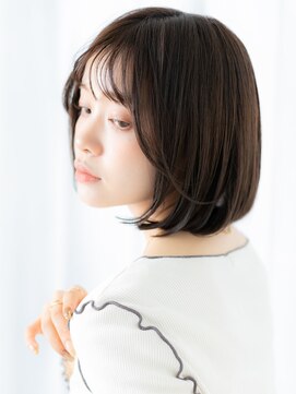 カバーヘア ブリス 上尾西口店(COVER HAIR bliss) ショコラアッシュ小顔補正カットミニボブ//上尾20代30代40代