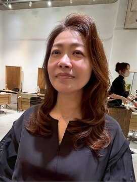 レイヤーカット/ライトブラウン/カール/ウェーブ