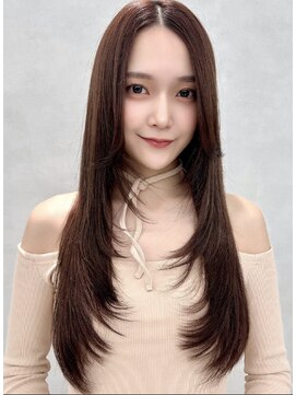 エジョン 三鷹店(Aejon) 三鷹レイヤーカット韓国ダブルカラー顔周り前髪カットボブ