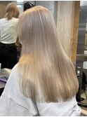 渋谷ケアブリーチカラーホワイトブロンドシルバーアッシュ韓国◆