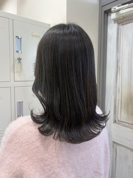 コトナ 越谷店 10代20代30代くびれミディアムセミロング×オリーブグレージュ