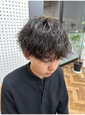 大人マッシュ×シャドウパーマ