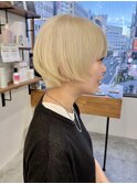 ワンホンレイヤー/ミルクティーブロンド/ダークブルー/横浜