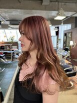 モモ(momo)&nbsp;インナーカラー/フェイスフレーミングカラーピンク/原宿渋谷新宿