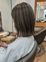 ヘアスタジオルース(HAIR STUDIO LUZ)&nbsp;40代50代60代の大人ボブ/白髪ぼかしハイライト/堀江/北堀江