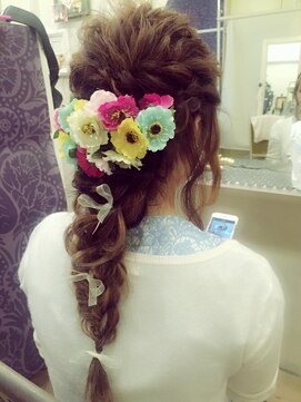 ヘアメイクアンドセットサロン リッコ(Hair make&set salon Ricco) お花のブライダルヘアー
