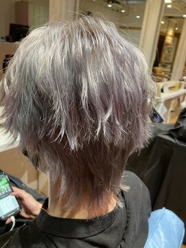 アヴァンス 天王寺店(AVANCE.) マッシュウルフ×ホワイトシルバー