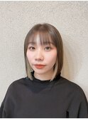 切りっぱなしボブ/ぱつっとボブ/インナーカラー