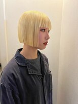 アルカナ 明治神宮前原宿(ARCANA) 斜めバンググレージュカラーデザインカラー　シルキーベージュ　