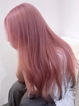 ベレーザ 渋谷(BELEZA) 4286ホワイトピンクニュアンスカラーぱっつん前髪ベビーピンク