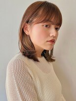 アンガーデン(Une GARDEN) レイヤーカット/ミディアム/顔まわりカット/ベージュカラー
