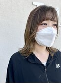 ミディアム×バレイヤージュ×美髪
