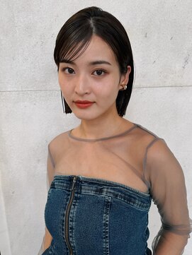 トリコ ショップアンドヘアサロン(tricot shop hair salon) すっきりタイトボブ/シースルーバング/小顔ボブ