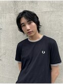 ◎メンズボブウルフメンズミディアムメンズロングワックスなし