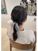 ヘアセット/ヘアアレンジ/お呼ばれヘア/編みおろし
