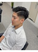 ショートフェードスパイキーパーマ