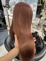 ラピス 渋谷本店(Lapis) ピンクブラウン/ミディアムストレート/イメチェン