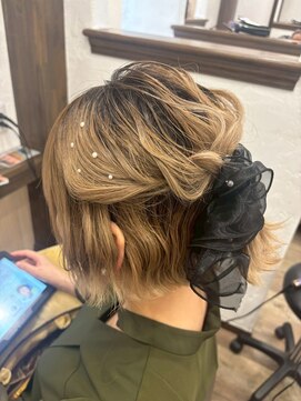 アミリー ひたち野うしく店(Amily) ハイライトバレイヤージュダブルカラーケアブリーチ20代30代