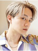 韓国ヘアコンマバング韓国マッシュセンターパートフェザーパーマ