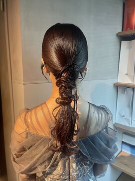 シャルムバイケンジ(Charm.by KENJE) 【ローポニーテール】結婚式/銀座/ヘアセット/アレンジ