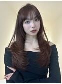 レイヤー/レイヤーカット/渋谷/ラベンダー/ブラウン/ニュアンス