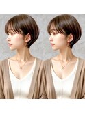 メテオカラー×透明感ショートボブ