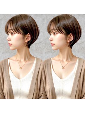 メテオカラー×透明感ショートボブ