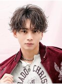 渋谷フェザーパーマシャドウパーマ波巻きパーマ眉毛
